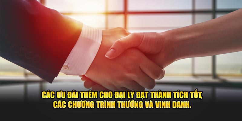 Các ưu đãi thêm cho đại lý đạt thành tích tốt, các chương trình thưởng và vinh danh.